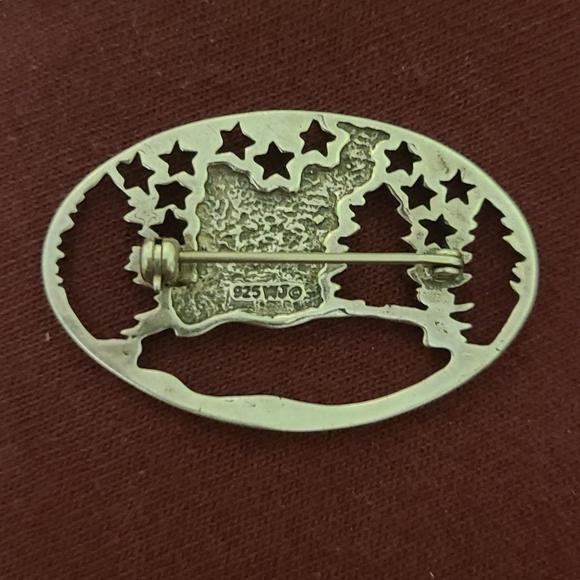 Sterling 925 Waldeck Johnson Native American Brooch - Picture 3 of 3